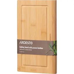 Дошка кухонна Ardesto Midori з жолобом бамбук 25х16х1.5 см (AR1425BM) - мініатюра 3