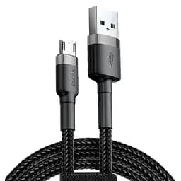 Кабель Vaseus Cafule Cable USB to MicroUSB 2.4A 2m CAMKLF-CG1 Black-Grey