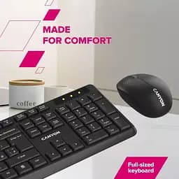 Комплект (Клавіатура та миша) CANYON SET-W01 Keyboard+Mouse Wireless Black - мініатюра 10