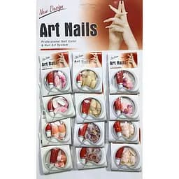 Накладные ногти с клеем Art Nails, набор 12 шт. , 001