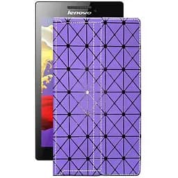 Чехол StatusCASE из экокожи для планшета Lenovo Tab 2 A7-10 Фиолетовый ромб