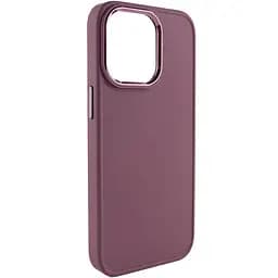 Чохол Epik TPU Bonbon Metal Style для Apple iPhone 13 Pro Max 6.7 Бордовий/Plum