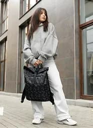 Жіночий рюкзак Sambag RollTop DOUBLE чорний 41 х 27 х 18 см (24330702) - мініатюра 6