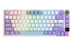 Клавіатура бездротова Ajazz AK820 Pro Flying Fish Switch Purple RGB With Screen (AK820PRO-FF-PWB) - мініатюра 2