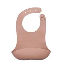 Силиконовый нагрудник слюнявчик 31х22 см, без бисфенола А, Caramel