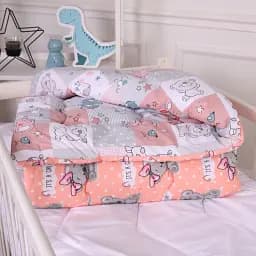 Набір дитячий MirSon зима Kids Time 20-0028 Little girl Teddy 110x140 см бавовна: ковдра з подушкою (2200009671012) - мініатюра 4