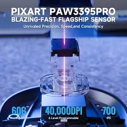 Ігрова бездротова мишка Attack Shark X8 Pro / Три режими підключення / 8К / Сенсор PAW3395 Pro / White - мініатюра 6