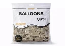 Надувні кульки набір 100 шт. HTOP Balloons Party 12 дюймів товари для свята дня народження Сірий - мініатюра 2