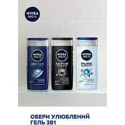 Гель для душу NIVEA MEN Pure Impact  3в1 для тіла обличчя та волосся 250 мл - мініатюра 8