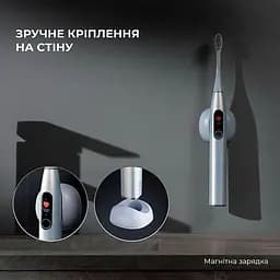 Розумна зубна електрощітка Oclean X Plus Pro Digital Blue (6970810556186) - мініатюра 7