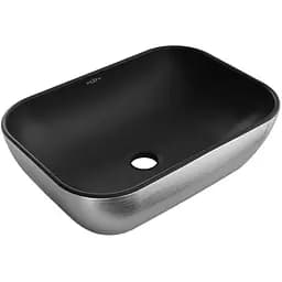 Умывальник Mexen Rita silver brushed black matt накладной MEX-21084573, Хром