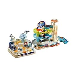 Автотрек T 915 A Космическая станция с автоматическим подъемником, подсветкой, веселой песенкой, 6 машинками.