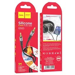 Кабель Hoco UPA22 UPA22 AUX silicone audio cable Чорний - мініатюра 2
