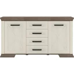 Комод в гостиную Gerbor Марсель KOM2D4S Ясен снежный/Дуб сонома трюфель (GRB-1138)