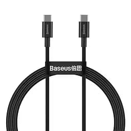 Кабель Baseus Type-C to Type-C Superior Series Fast 1 м 100W (CATYS-B01) чорний
