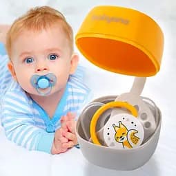 Контейнер - футляр для соски та пустушки BabyOno Жовтий - мініатюра 4