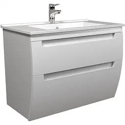 Тумба підвісна Мойдодир Trend 80-A у ванну з Creavit умивальником Su-80 Білий