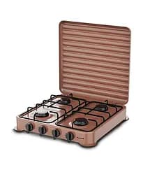 Настільна газова плита ViLgrand VGP-4042 Brown з кришкою на 4 конфорки 88099 - мініатюра 1