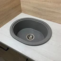Кухонна мийка Adamant CIRCUM сіра 500x425x180 мм, без крила 50 см - мініатюра 3