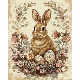 Картина за номерами Великодній кролик 2 KHO5183, 40х50см