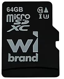 Карта памяти Wibrand microSDXC (UHS-1 U3) 64Gb class 10 (WICDXU3/64GB)