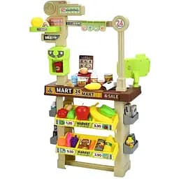 Дитячий ігровий прилавок з касою 922-204, сканером і продуктами 61 предмет