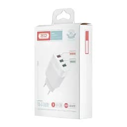 Мережевий зарядний пристрій XO L72 EU QC3.0 + 2.1A 3USB charger Білий - мініатюра 2