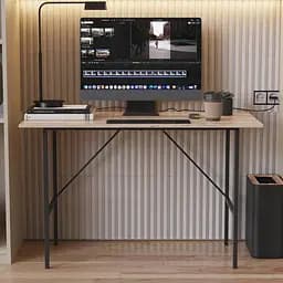 Стол письменный Line Тайм Ferrum-decor 750x1000x500 Черный металл ДСП Дуб Сан-Марино 16 мм (FRD-104865)