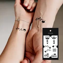 Тату тимчасове в наборі Парні Тату тимчасове Tattooshka L-17 Чорний shop (5805800012803) - мініатюра 3