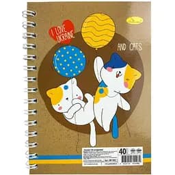 Блокнот А6 "Патріотичний" АП-1903-3, 40 аркушів, пружина збоку