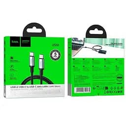 Кабель 50 смHoco Type-C to Type-C USB 3.0 excellent speed cable US10 0.5 м 3A 5Gbps - мініатюра 2