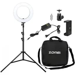 Тримач з кільцевим освітленням Zomei ZM336 14" 180 см Tripod Stand 3200-5600K - мініатюра 2