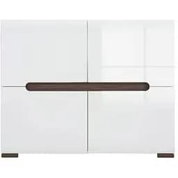 Комод в гостиную ВМК Ацтека REG4D/8/11 Белый/Белый глянец (GRB-1529)