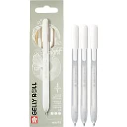 Набор гелевых ручек Sakura Classic Medium (0.8) Белая 3шт. автоматическая