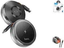 Зарядний бездротовий HOCO CQ18 Flash 2-in-1 Magnetic + iWatch (з висувним кабелем) сірий - мініатюра 3