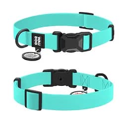 Ошейник для собак водостойкий Waudog Magnet с QR-паспортом магнитная пряжка-фастекс M Ш 20 мм Д 28-40 см тиффани