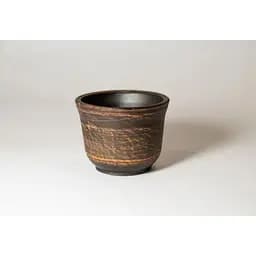 Солонка 0.17 л керамическая (глиняная) резная коричневая 