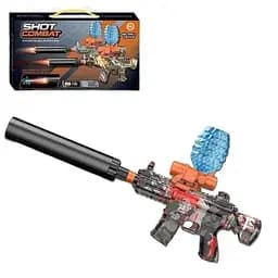 Іграшковий автомат з орбізами, працює від акумулятора, з глушником. Чорний