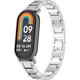 Ремінець DK CDK для Xiaomi Mi Smart Band 10 Metal Band Fitlink Diamond (016444) (silver) - мініатюра 2