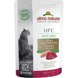 Влажный корм для кошек Almo Nature HFC Cat Natural тунец и курица 55 г