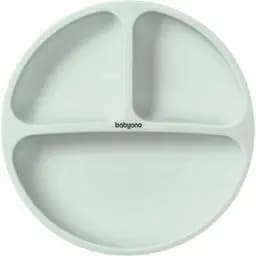 Уценка. Мисочка BabyOno на три секции силиконовая с присоской зеленая (1482/03)