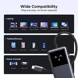 Док-станція USB3.2 Type-C --> HDMI 4K60Hz/2xUSB-А 3.2/2xUSB-C 3.2/PD 100W 6-in-1 CM888 Ugreen - мініатюра 8