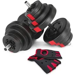 Гантели композитные Hop-Sport 2х20кг PRO с перчатками (2 пары)