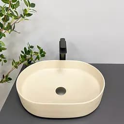Умивальник VBI Verona 50 beige matt накладний VBI-011305 - мініатюра 3