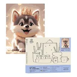 Набір для розпису по номерах "Королівський цуцик" 40*50 см, IDEA2-GX47751, ТМ "99IDEAS"