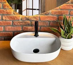 Умивальник Rea Aura 51 white накладний REA-U4620, Білий - мініатюра 5