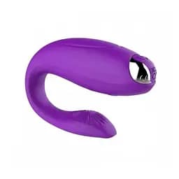 Вібратор для пар 10 режимів вібрації точка G клітор силікон USB зарядка фіолетовий