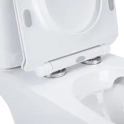 Унітаз-компакт Qtap Presto безобідковий з сідінням Soft-close QT24221217AW, Білий - мініатюра 4
