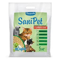 Наполнитель Природа Sani Pet деревянный универсальный с ароматом яблока 5 кг PR240794