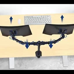 Кріплення для двох моніторів настільний кронштейн 15"-30" UKC Z022 - мініатюра 5